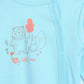 Milou Infant Unisex Cotton Bodysuit Sky Blue Graphic Print