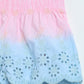 Milou Baby Girls Snow White Eyelet Skirt Ombre Blue