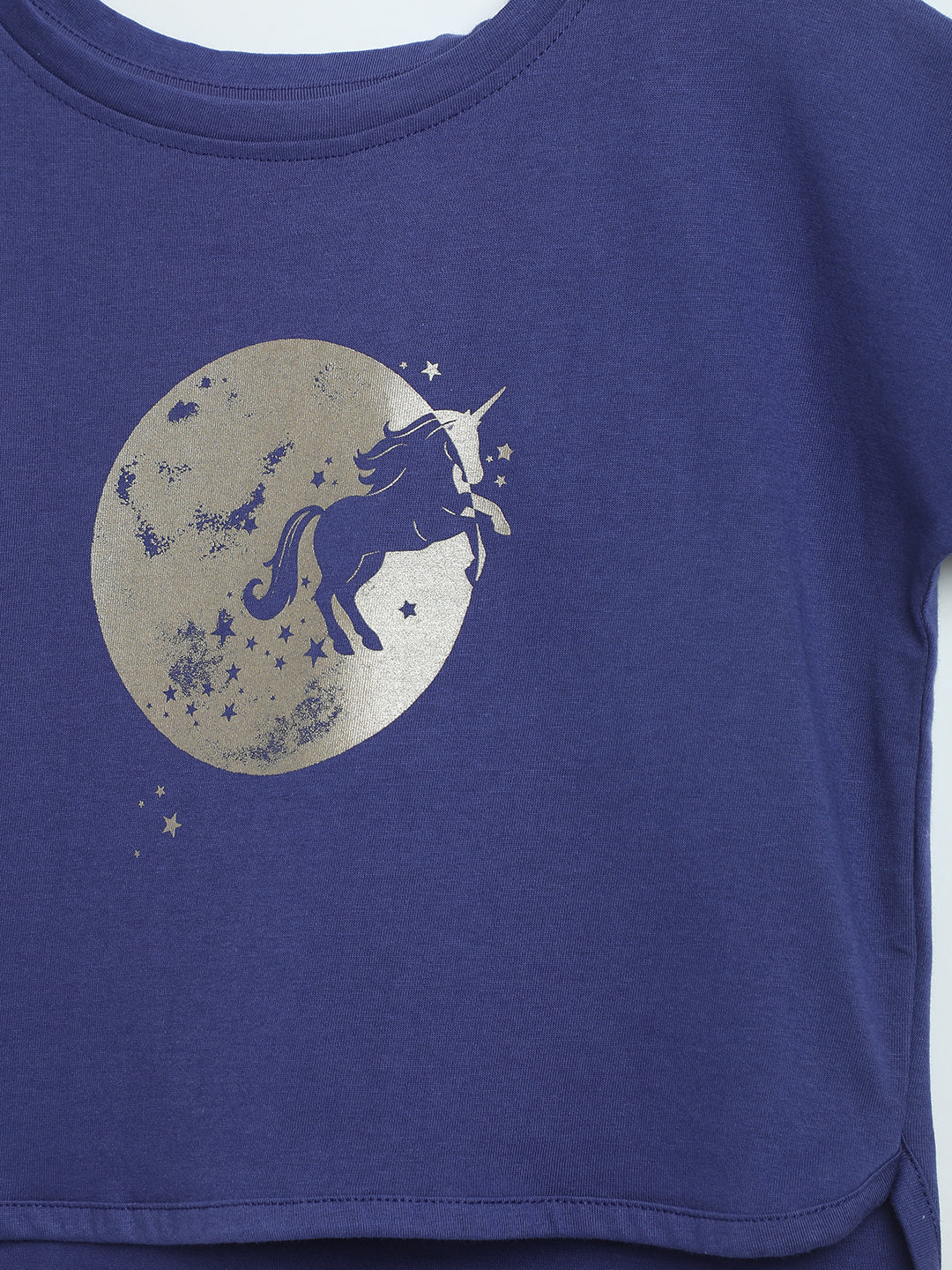 Milou Girls Moon Graphic T-Shirt Indigo Blue