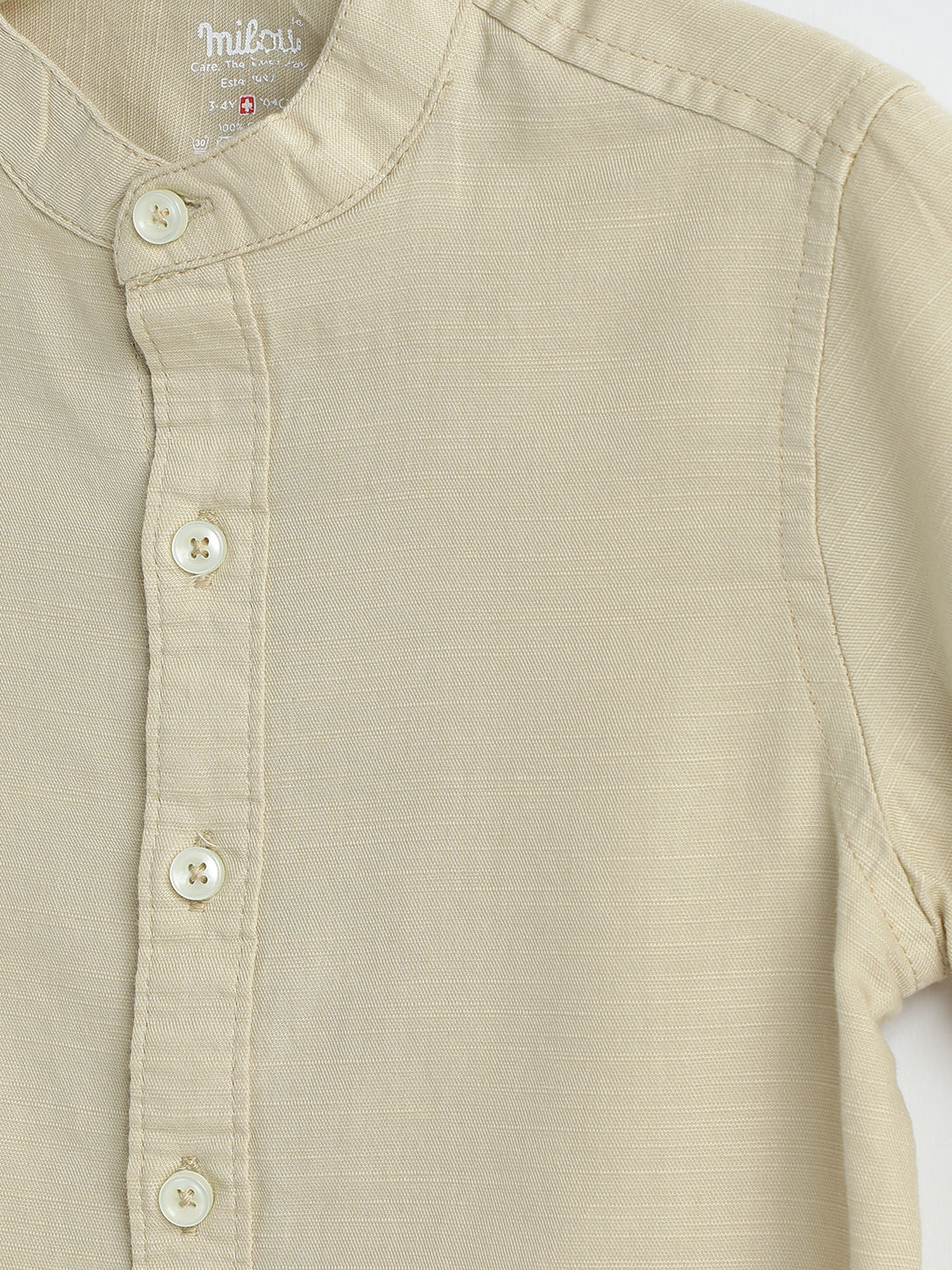 Milou Kids Cotton Full Sleeves Solid Bio Washed Shirt for Boys-SH-CH010-SDL