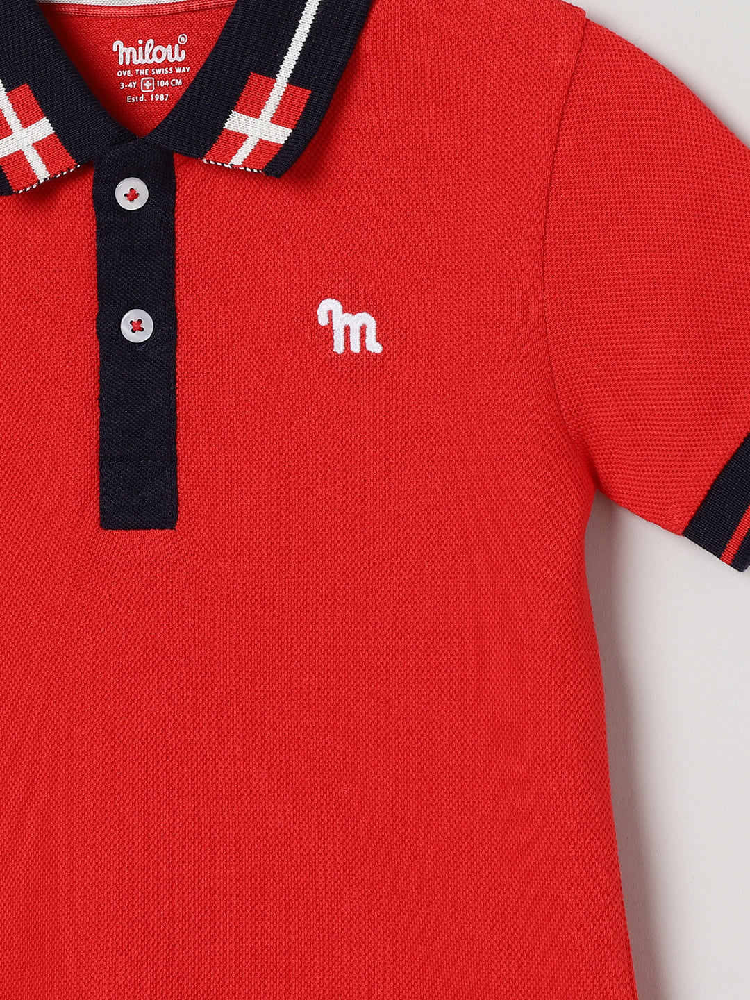 Milou Boys Red Polo T-Shirt
