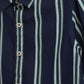 Milou Boys Full Sleeve Stripedd Bio-Washed Shirt Navy Blue Striped