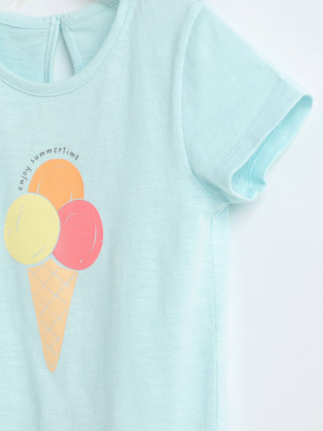 Milou Kids Cotton Bio Washed Printed Top for Girls -MGBBG008-BLGL