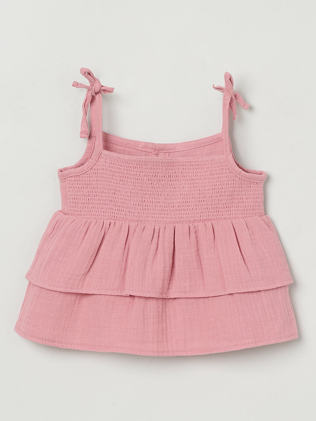 Milou Girls Flared Top & Shorts Co-ord Set Pink Set
