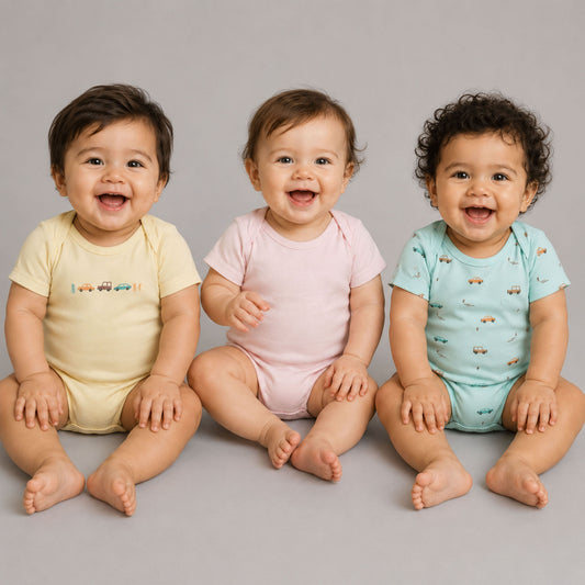 Milou Baby Cotton Short Sleeve Onseie Pack of 3