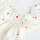 Milou Toddler Girls Cotton Printed Dress White Floral Print