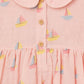 Milou Girls Pink Cotton Dress