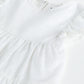 Milou Girls 3 Tier Swiss Dot Dress White