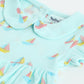 Milou Girls Blue Printed Cotton Dress