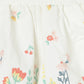 Milou Girls Cotton Printed Mid Thigh Length Shorts White Floral Print