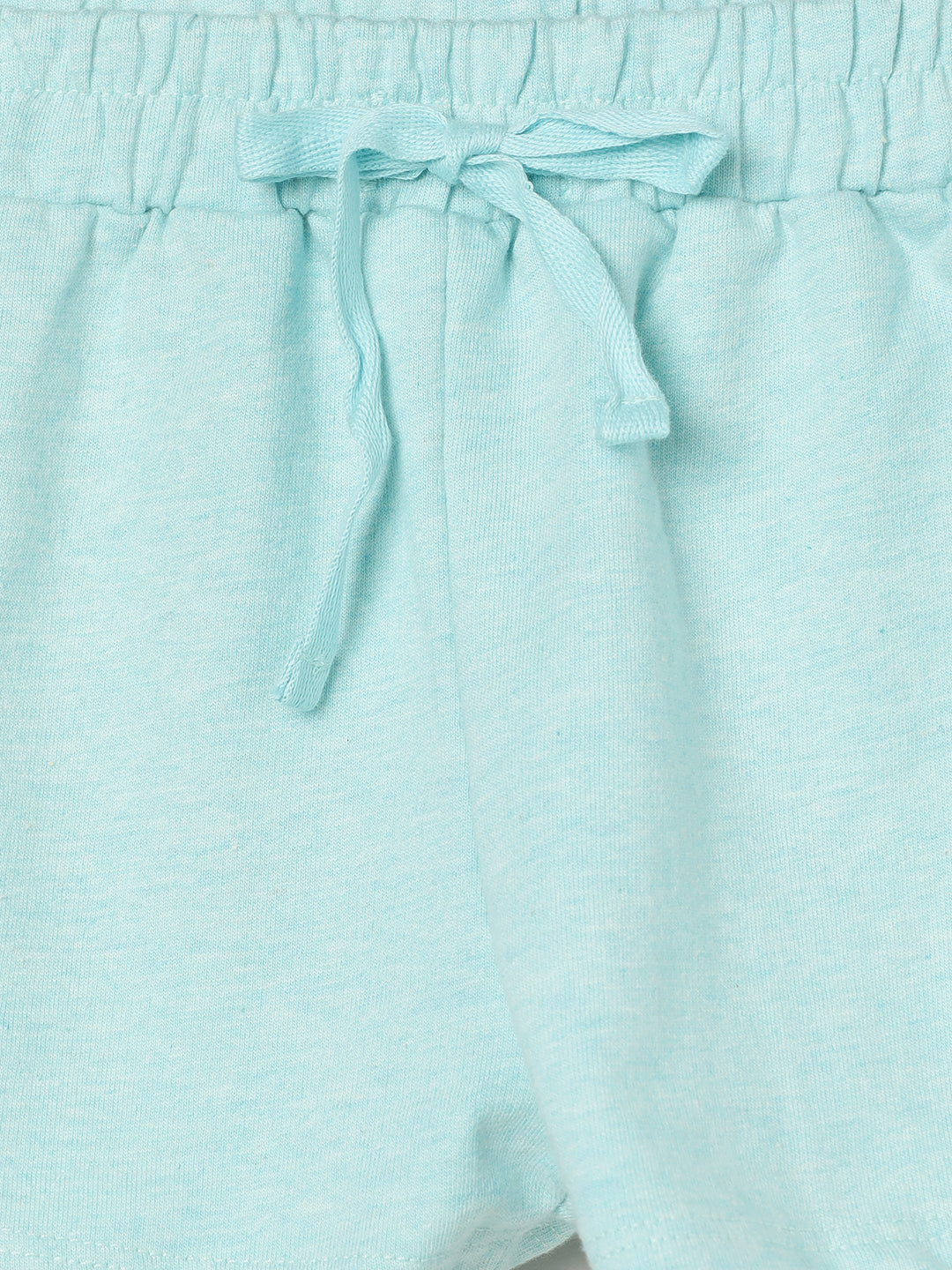Milou Kids Cotton Solid Bio Washed Girls Shorts for Girls -Light Blue