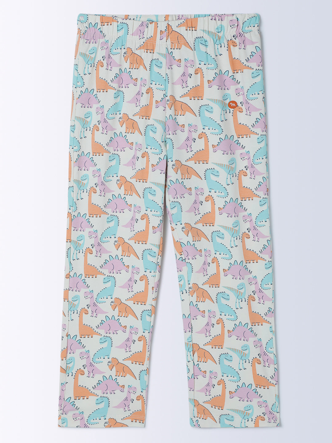 Milou Cotton Half Sleeves Bio Washed Printed Homewear T-Shirt And Pajama Set - Multicolor