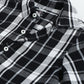 Milou Boys Full Sleeve Checked Bio-Washed Shirt Black Check