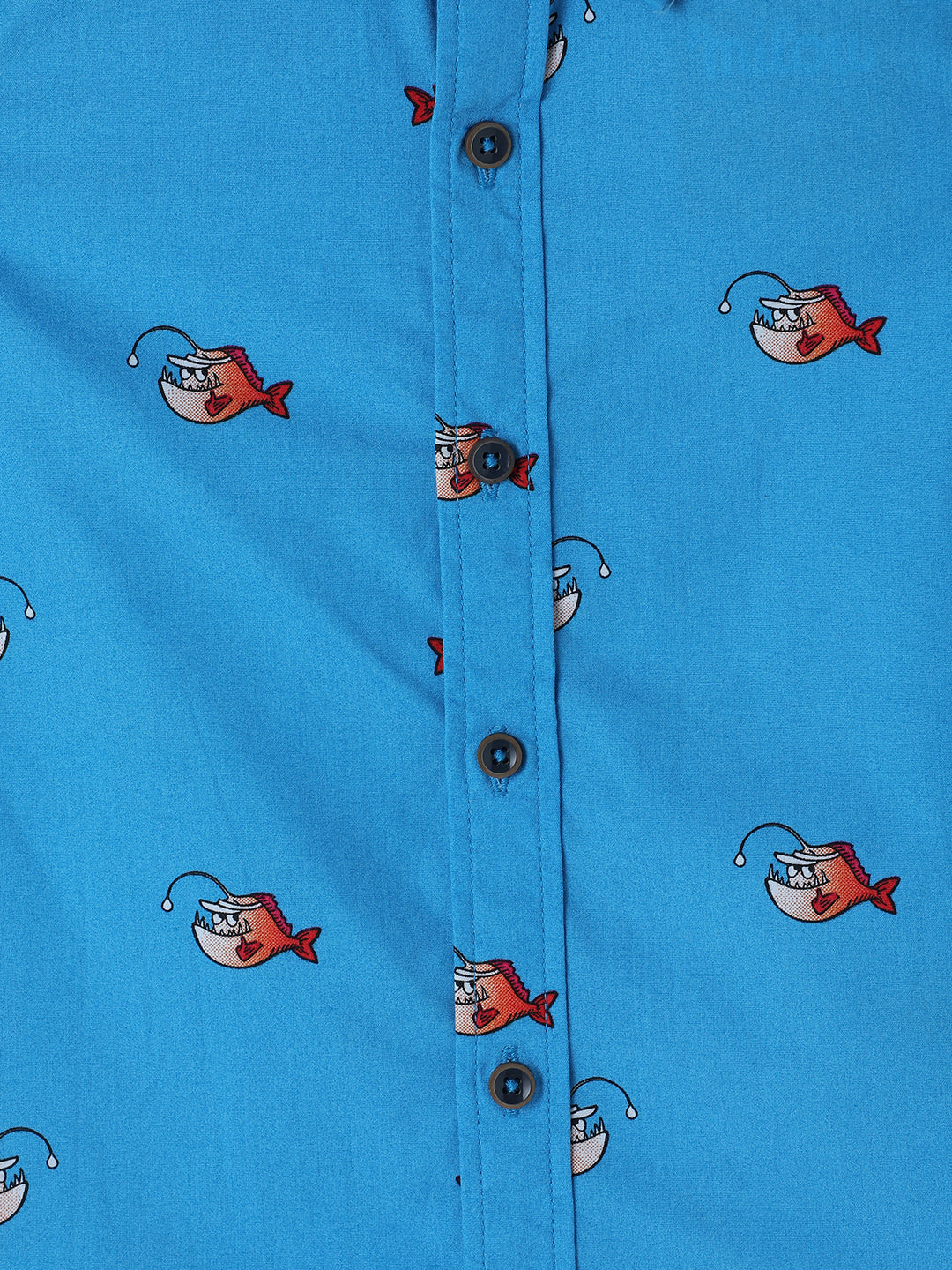 Milou Kids Cotton Half Sleeves All Over Printed Bio Washed Shirt for Boys SH-CU007