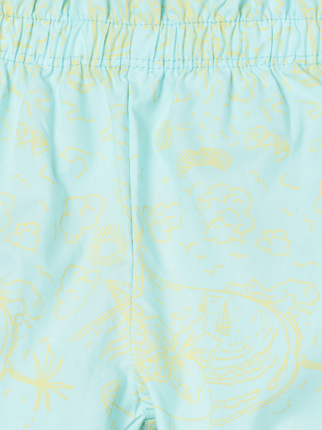 Milou Kids Cotton Bio Washed Printed Girls Shorts for Girls -Light Blue