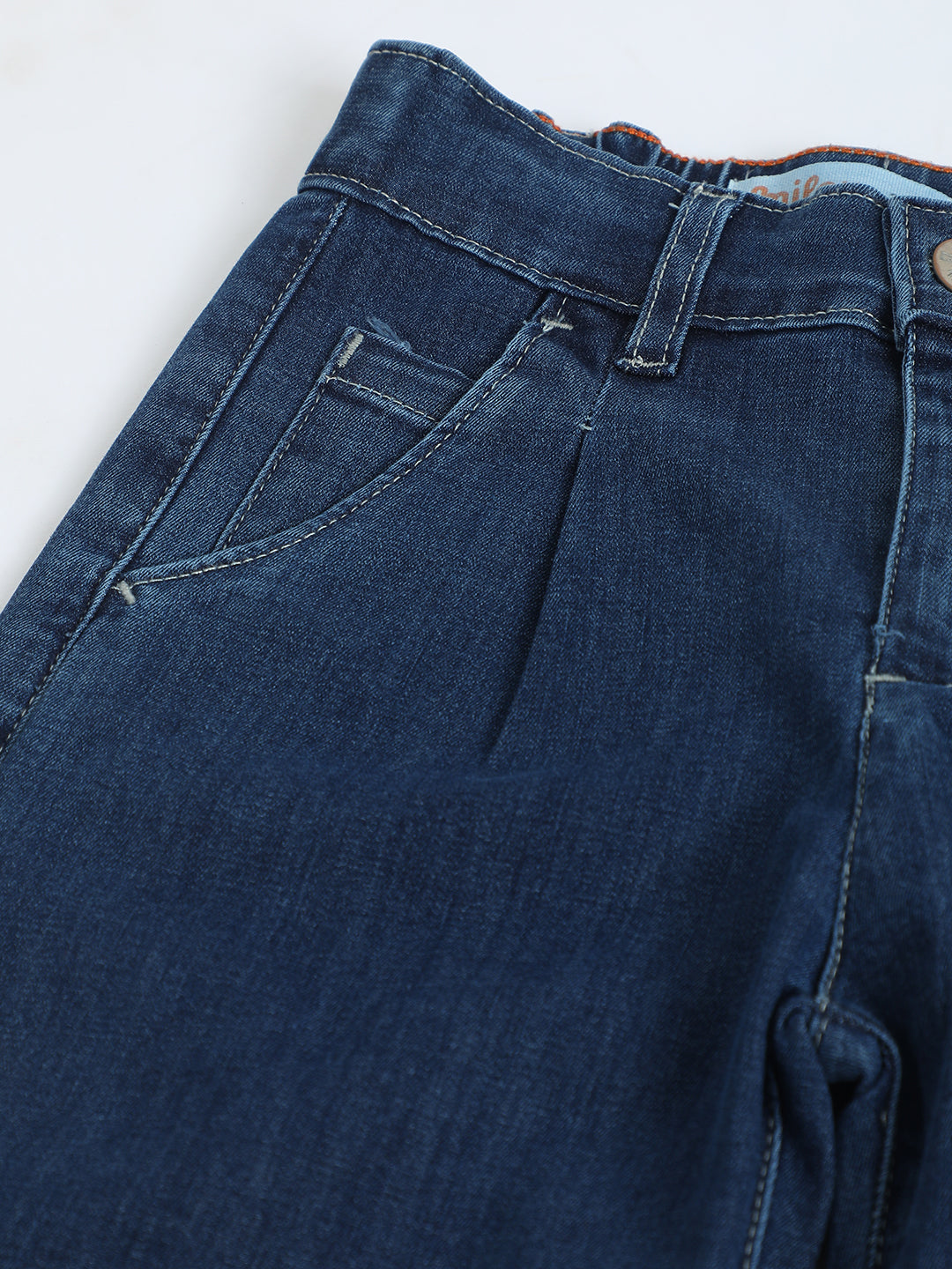 Milou Girls Straight-Leg Denim Pants Blue