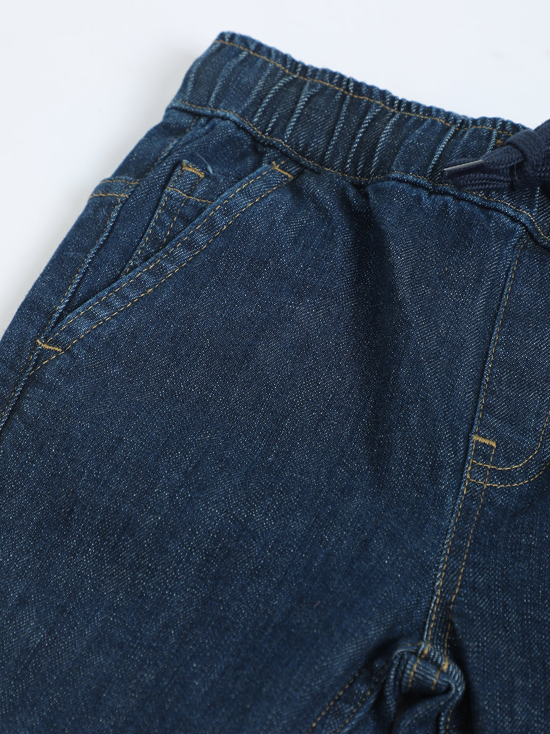 Milou Boys Dark Blue Cotton Denim Jeans | Comfortable Kids Everyday Pants