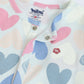 Milou Infant Girls Heart Print Bodysuit White