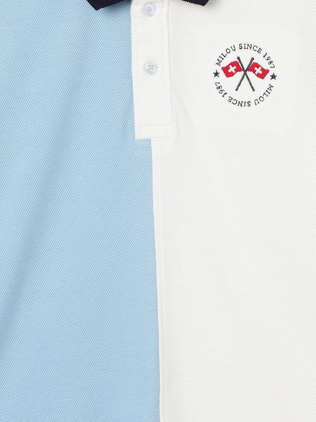 Milou Boys Polo T-Shirt Blue & White