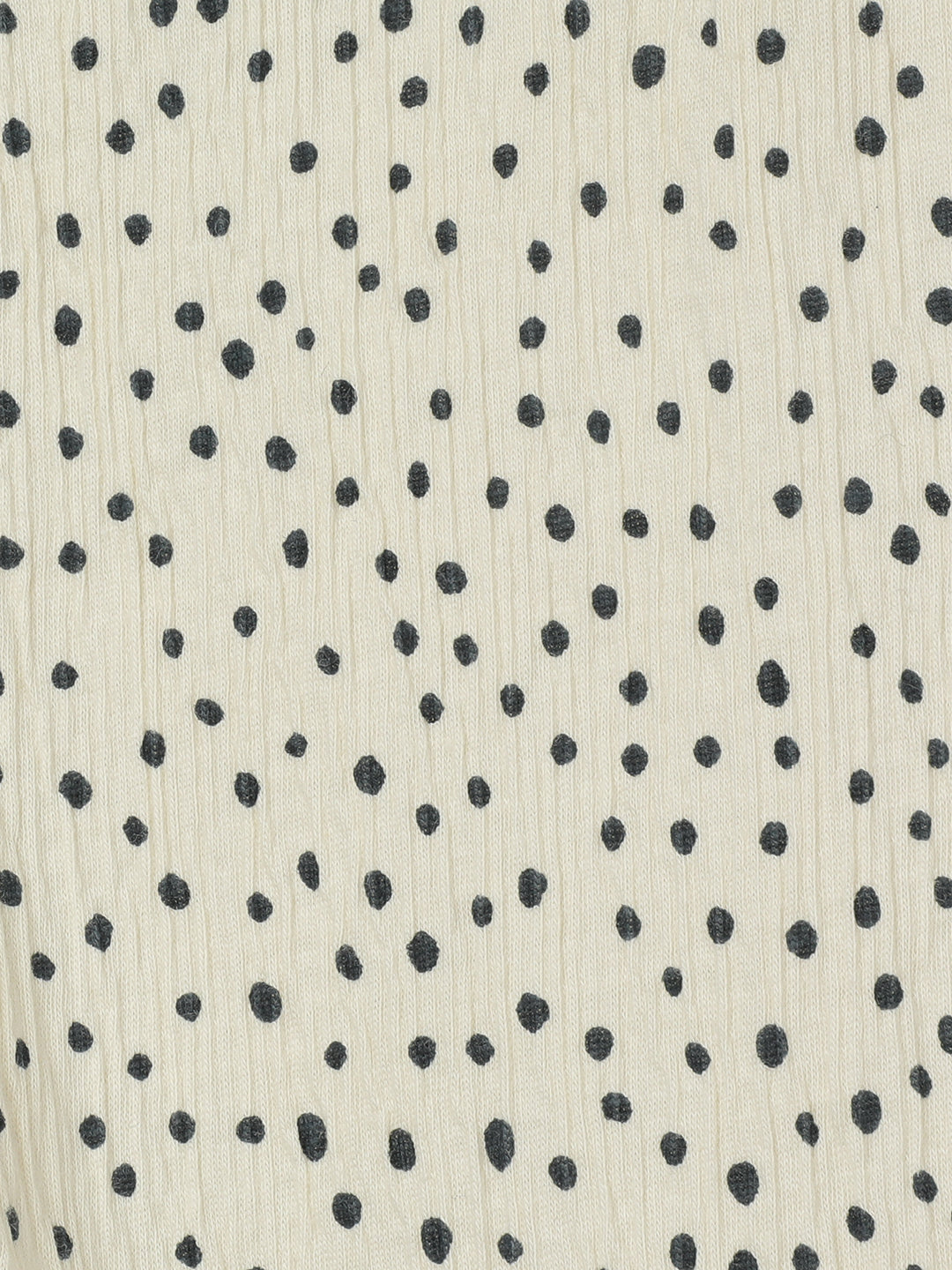 Milou Girls Cotton Bio-Washed Polka Leggings Off White