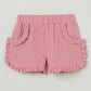Milou Girls Flared Top & Shorts Co-ord Set Pink Set