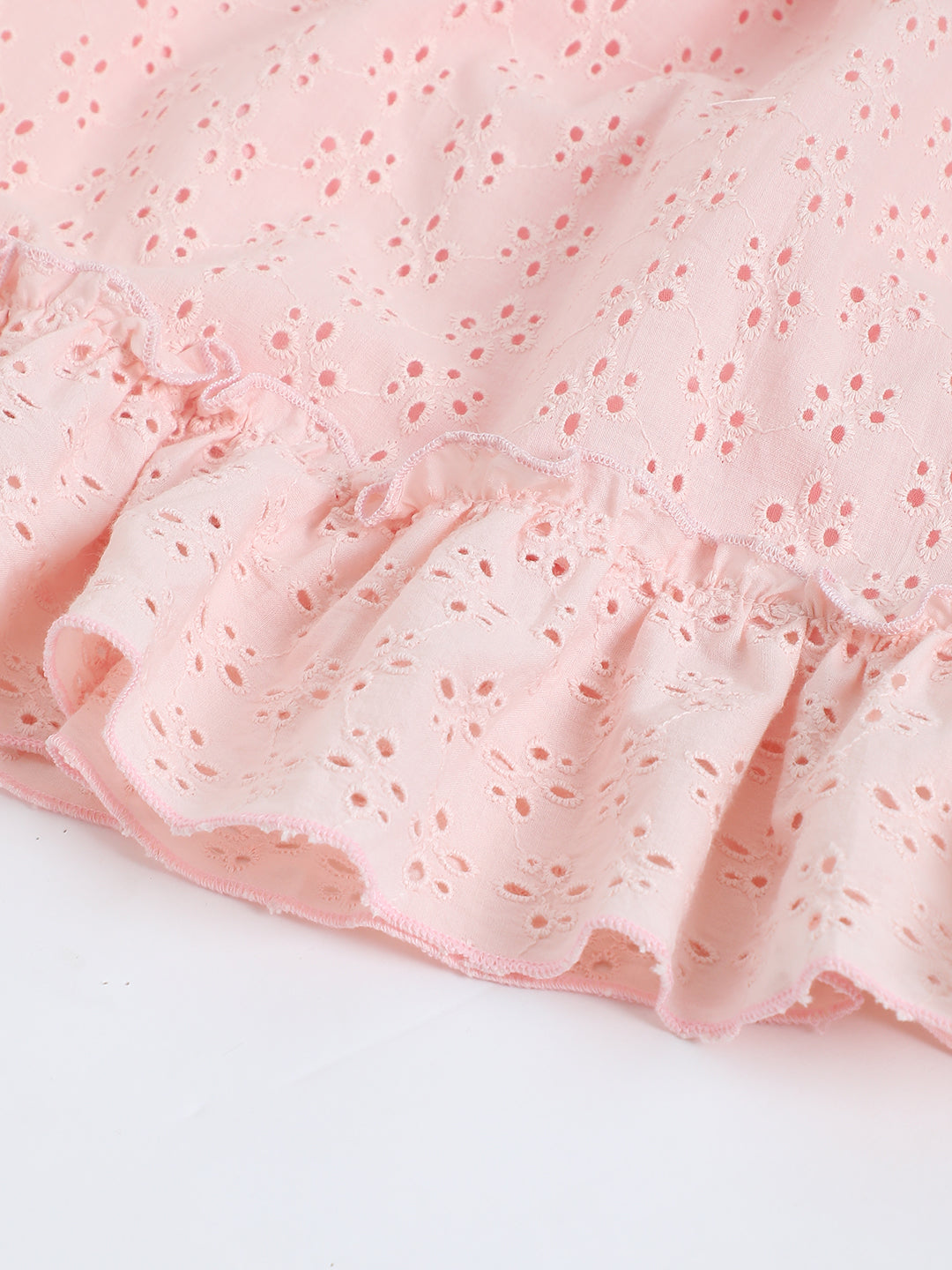 Milou Baby Girls Pink Hakoba  Cotton Dress