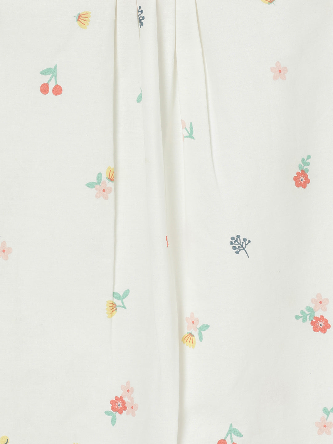 Milou Kids Cotton Bio Washed White Coloured Dress for Girls -White Alyssum