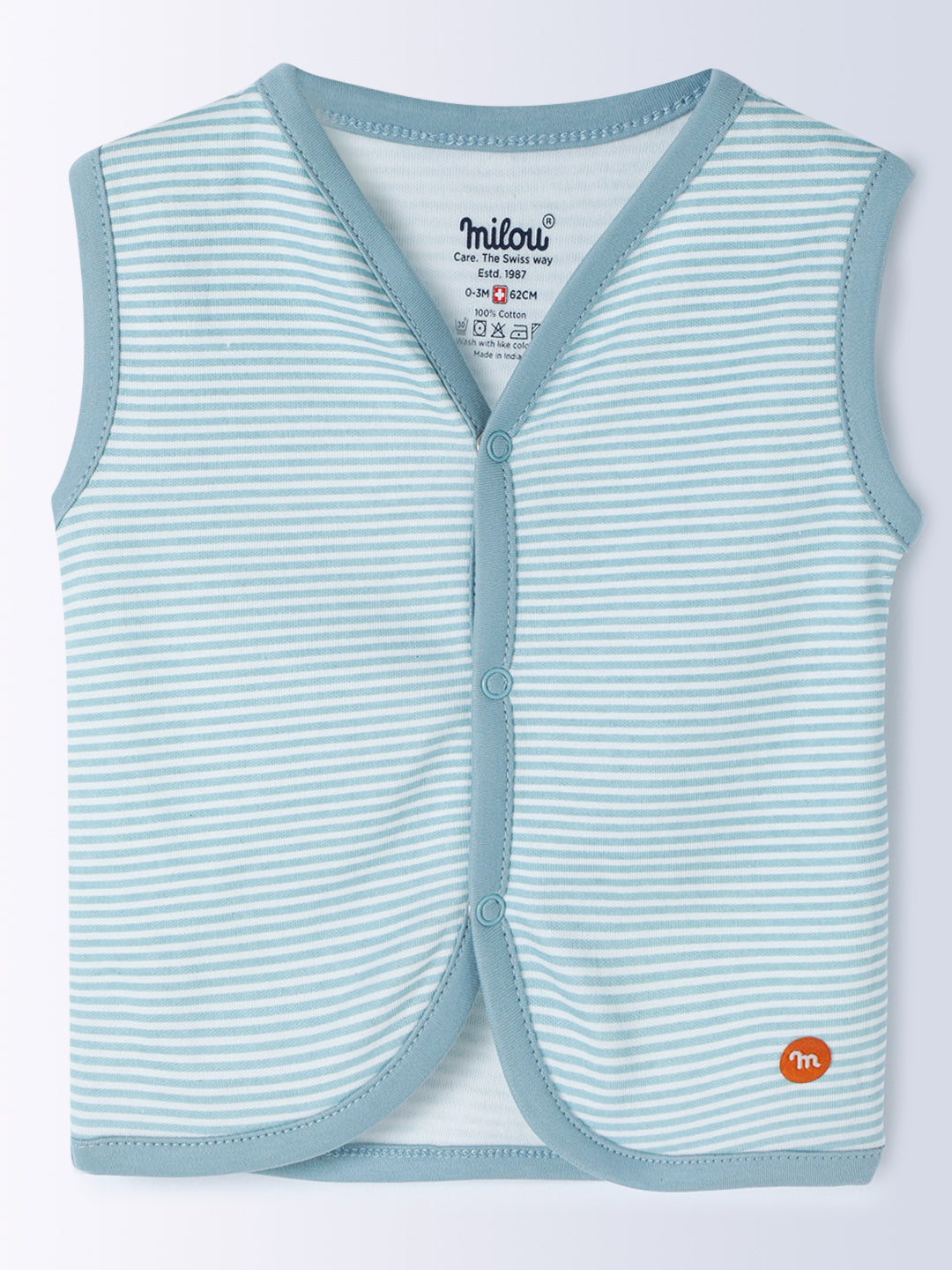 Milou Cotton Sleeveless Bio Washed Bunny Printed Jhabla Set IJAB025