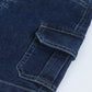 Milou Boys Dark Blue Denim Cargo Shorts