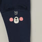 Milou Girls Cotton Printed Leggings Navy Blue Bear Print