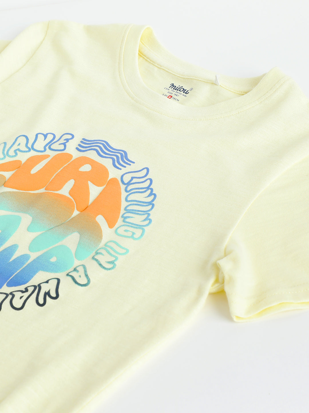 Cotton Half Sleeve Bio-Washed Printed T-Shirt
