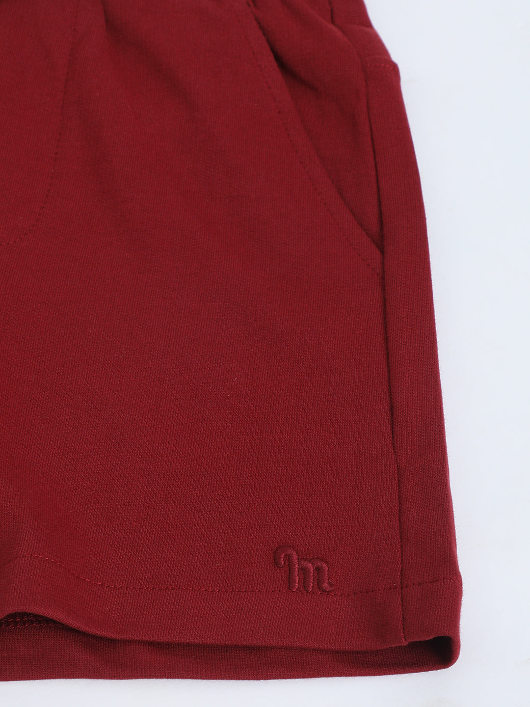 Milou Boys Loopknit Shorts Maroon