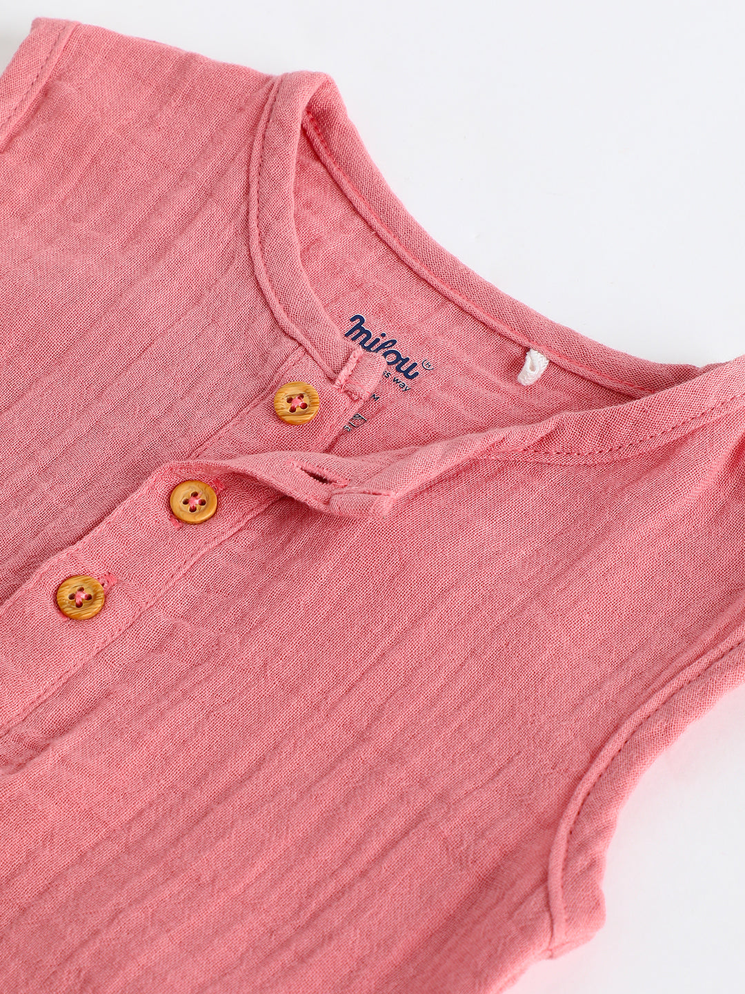 Milou Infant Unisex Cotton Romper Pink