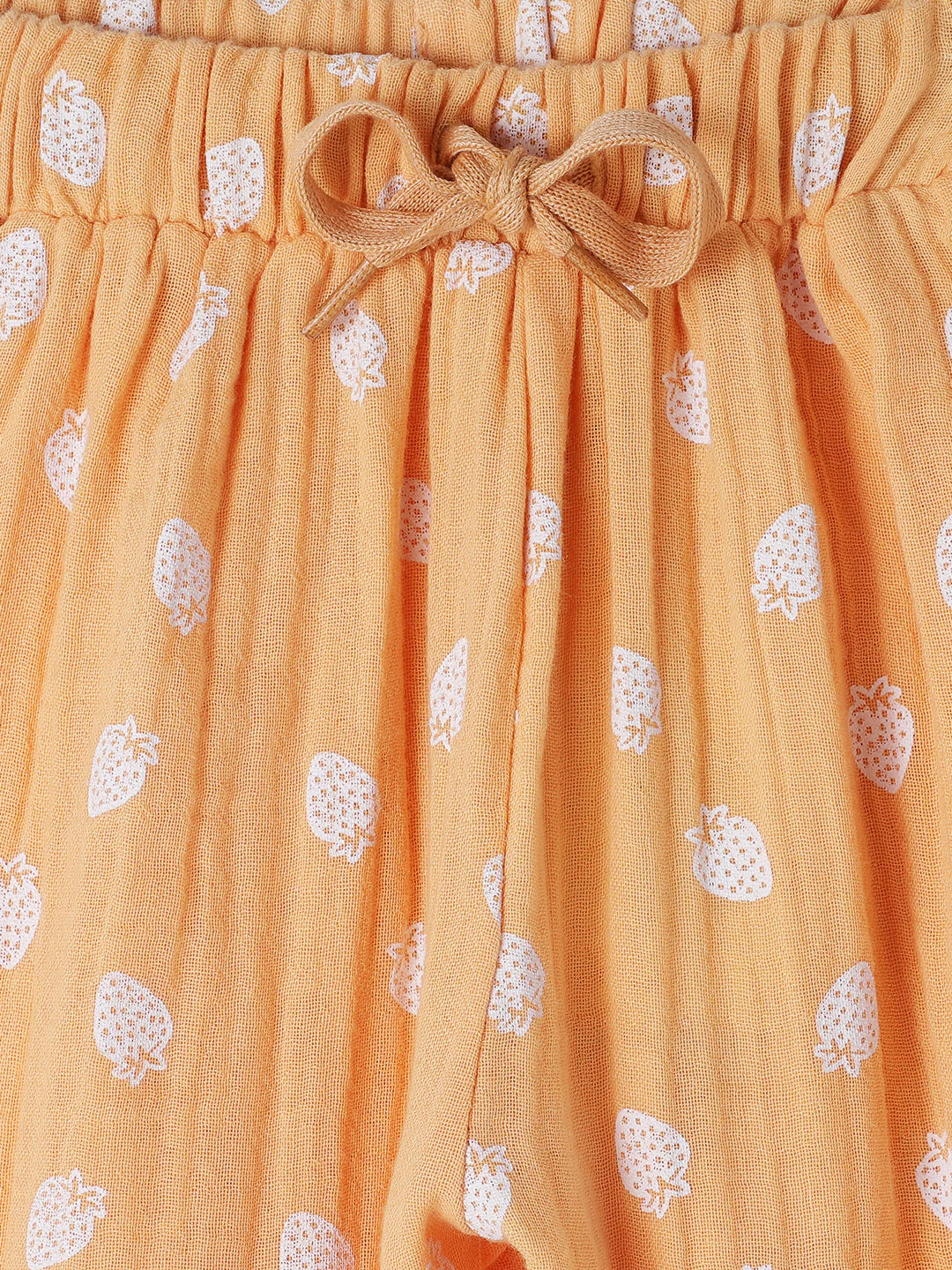 Milou Kids Girls Orange Cotton Trousers