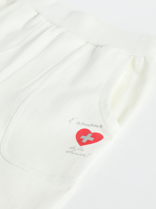 Milou Boys Cotton Bio-Washed Pants White