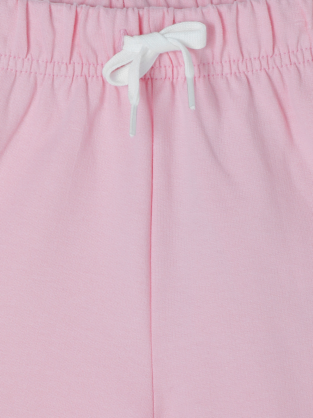 Milou Girls Mid Thigh Solid Frilled Hem Shorts Pink