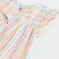 Milou Girls Cotton Striped Dress Pastel Stripe