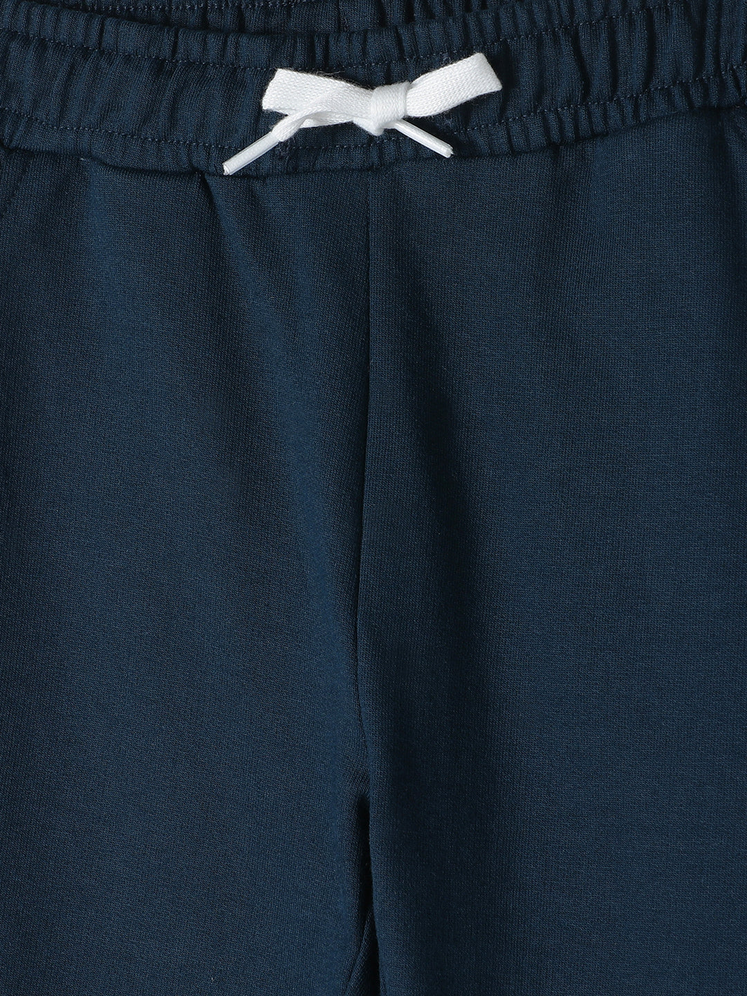Milou Kids Cotton Solid Bio Washed Joggers for Boys - Blue