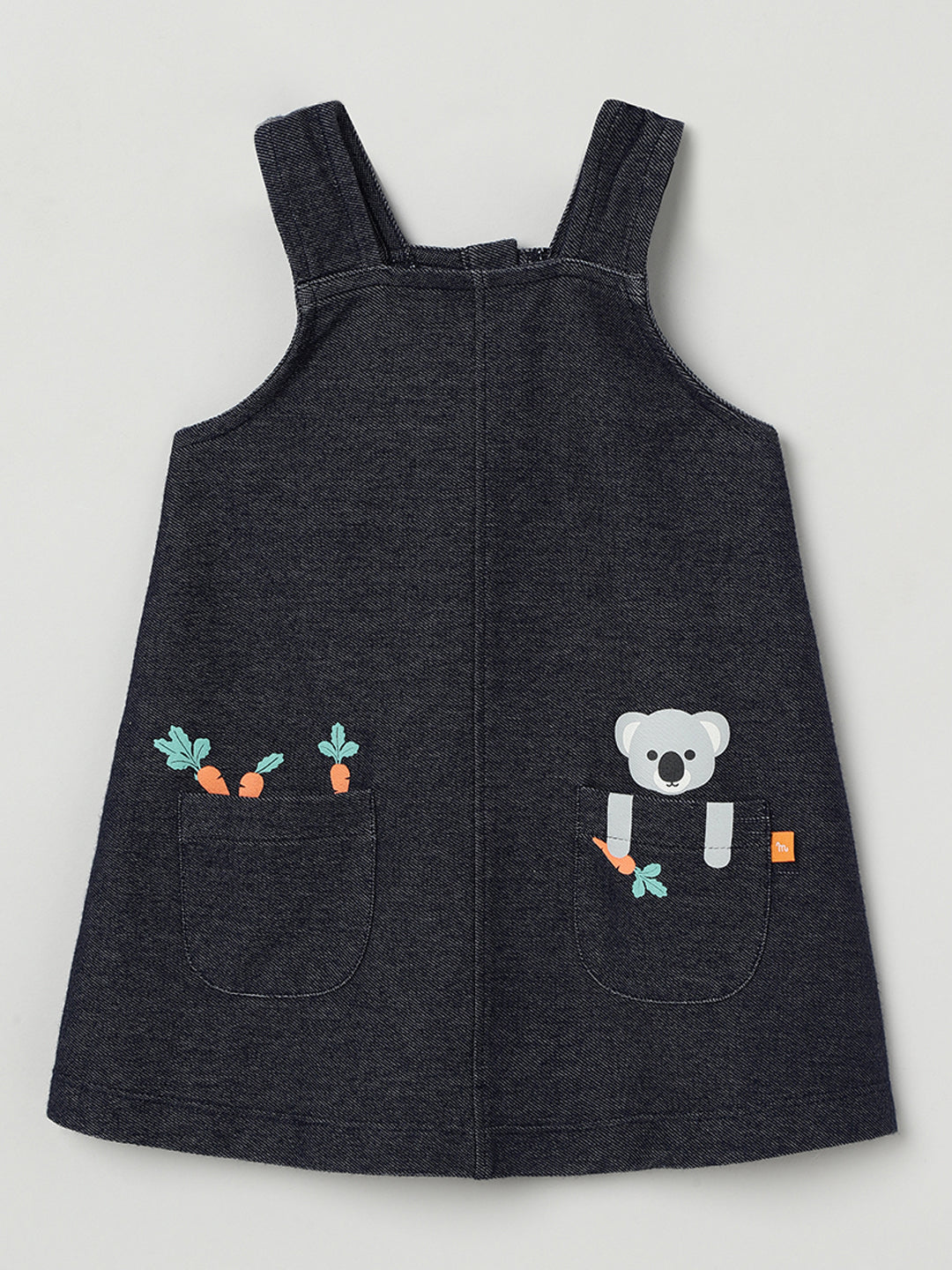 Milou Baby Girls Pinafore Set Navy & Pink Set
