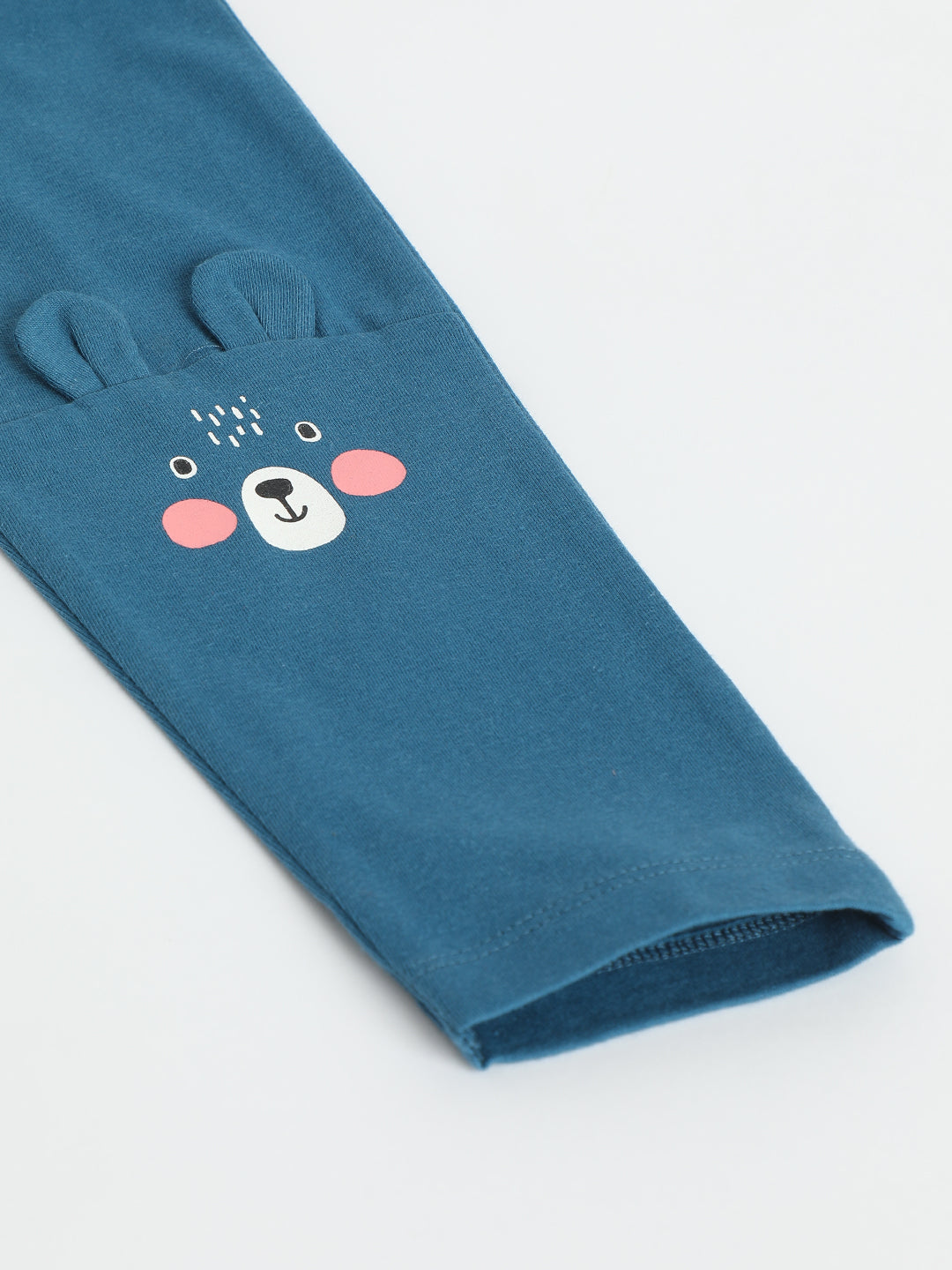 Milou Kids Cotton Solid Full Length Bio Washed Leggings for Girls TGVGLG054-MNBL