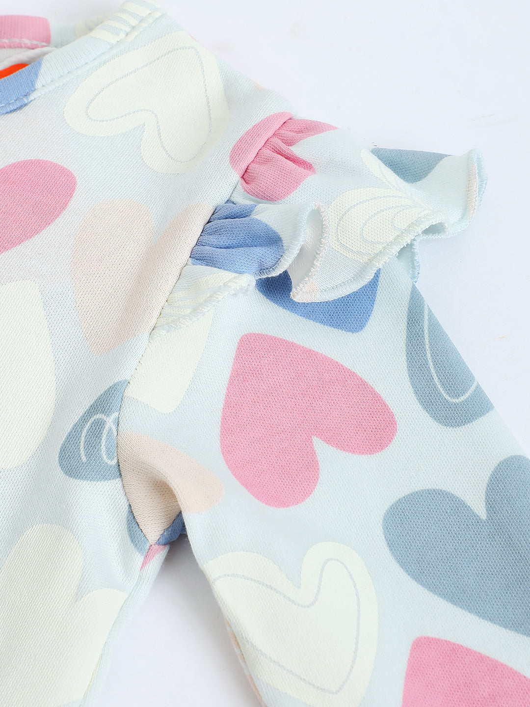Milou Infant Girls Heart Print Bodysuit White