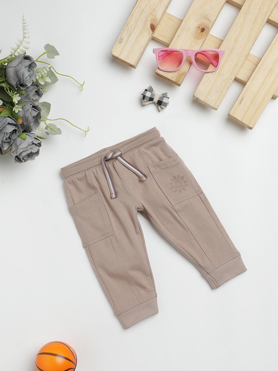 Milou Kids Cotton Solid Jogger Bio Washed Pants for Boys 4471118