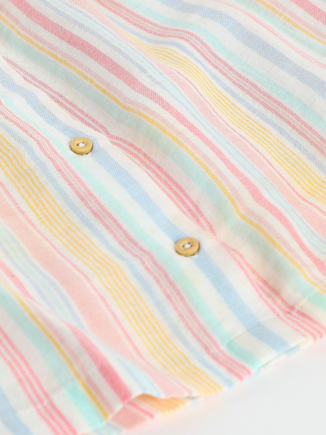 Milou Girls Cotton Striped Dress Pastel Stripe