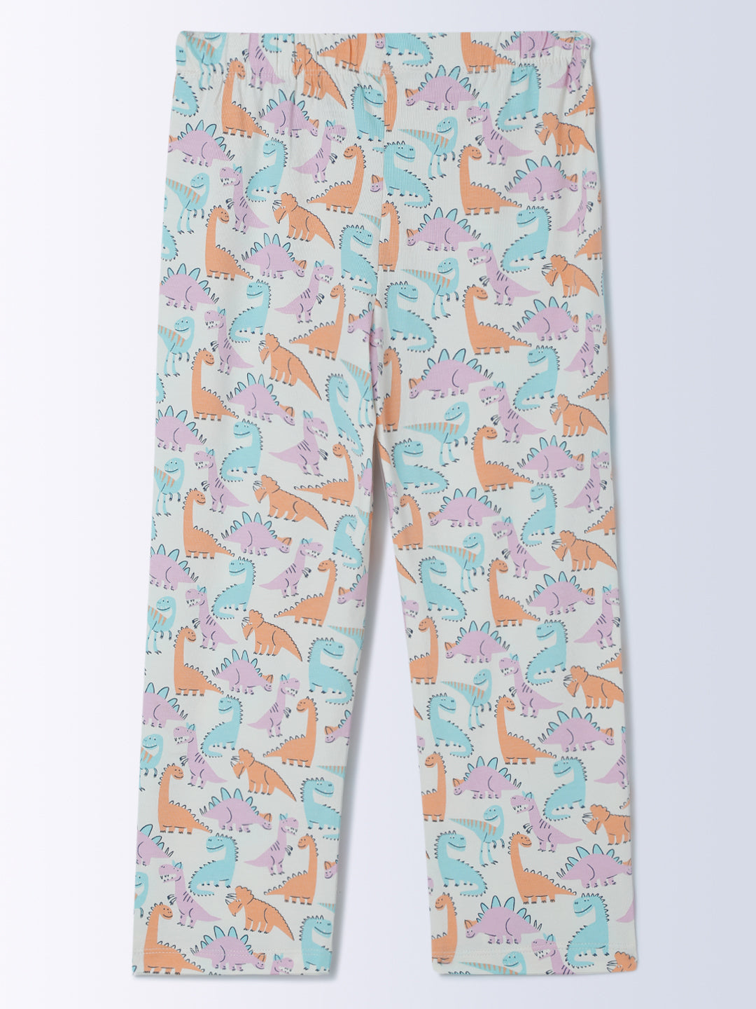 Milou Cotton Half Sleeves Bio Washed Printed Homewear T-Shirt And Pajama Set - Multicolor