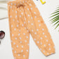 Milou Kids Girls Orange Cotton Trousers