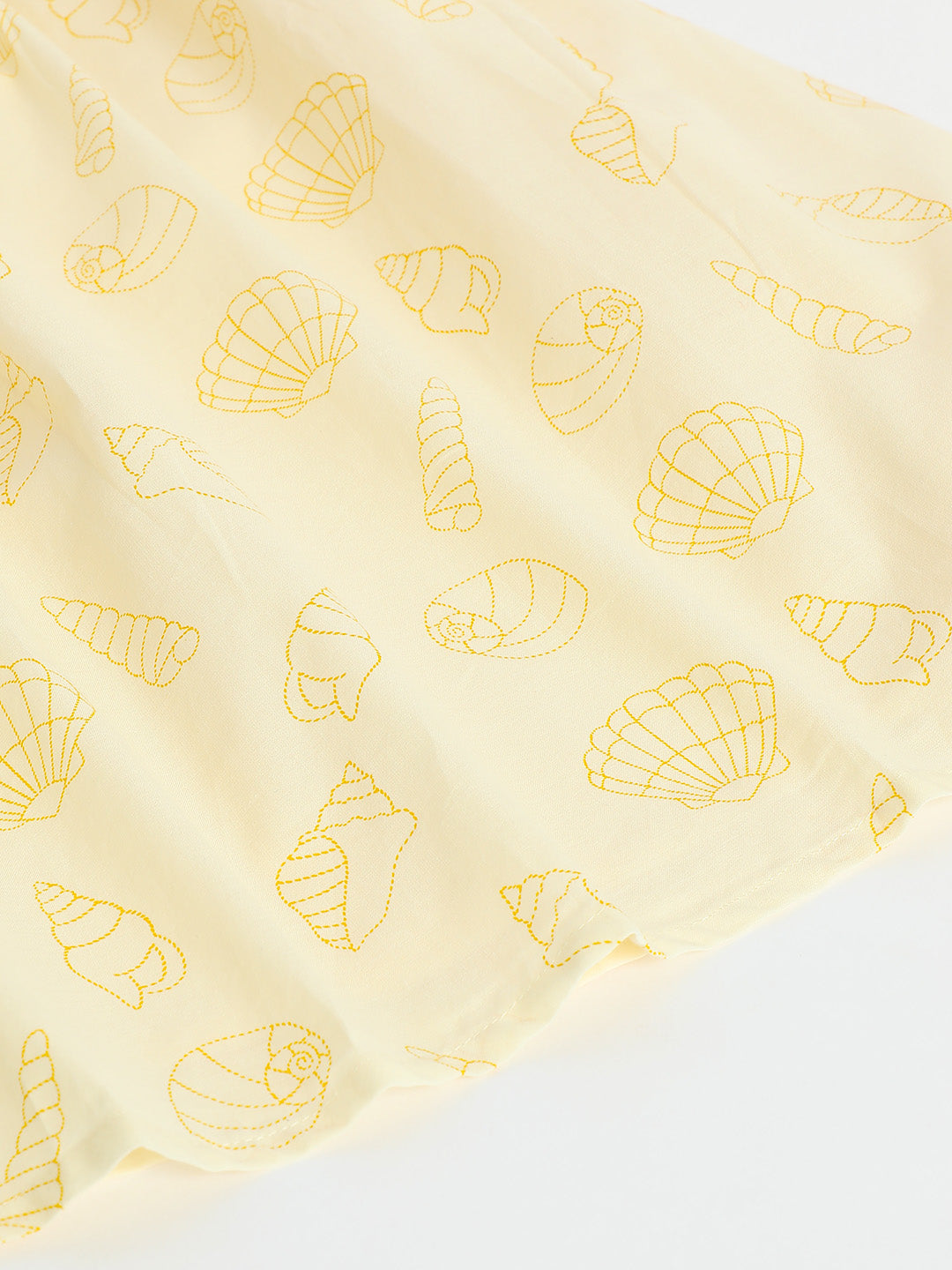 Milou Girls Pastel Yellow Cotton Dress