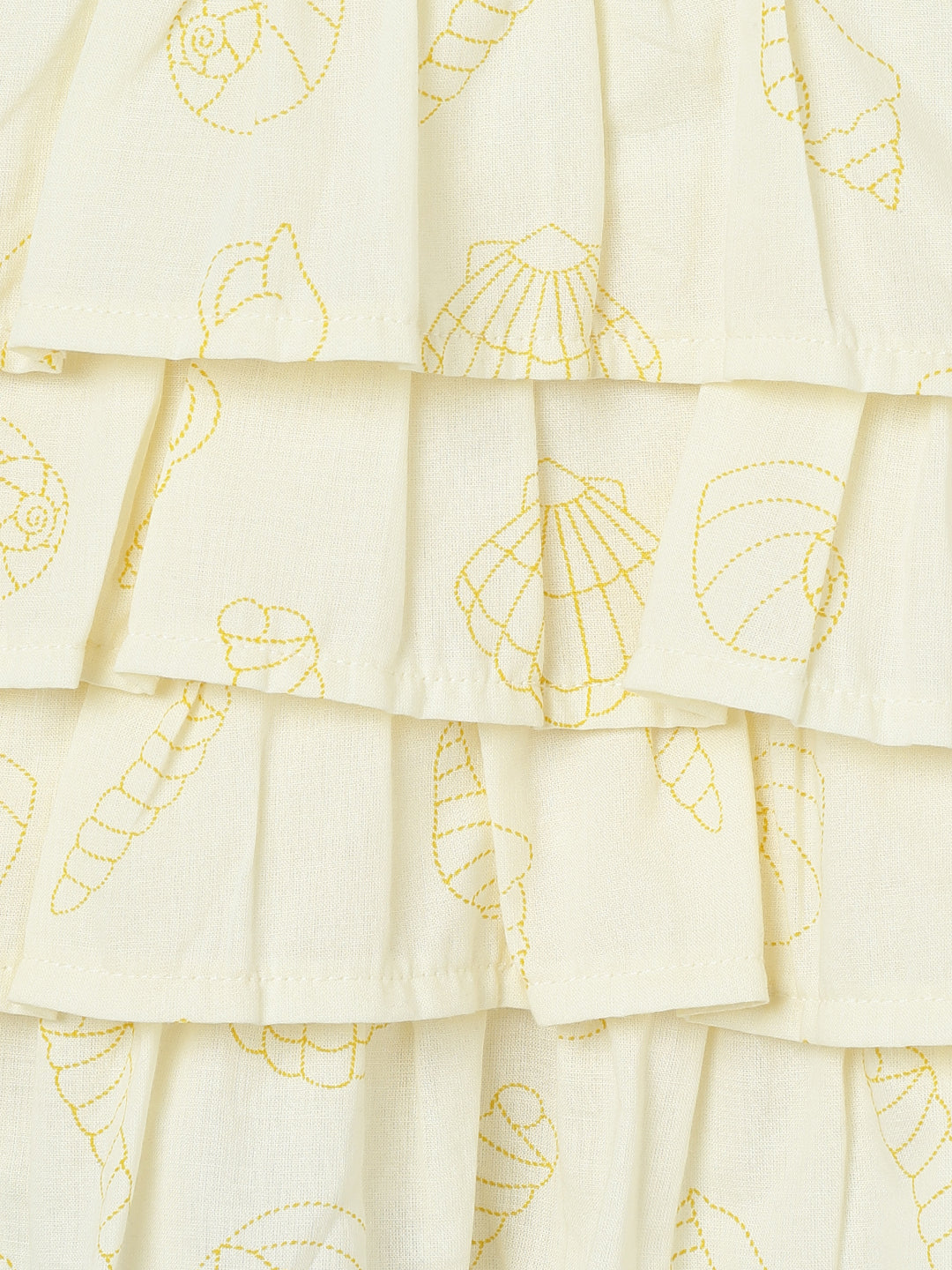 Milou Girls Flared Top & Shorts Co-ord Set Pastel Yellow