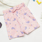 Milou Boys Cotton Bio-Washed Printed Shorts Pink Animal Print