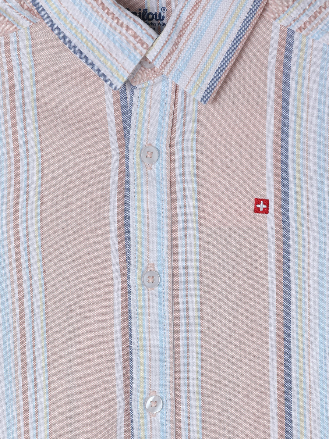 Milou Kids Cotton Full Sleeves Striped Bio Washed Shirt for Boys SH-CU005