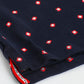 Milou Boys Half Sleeve Polo Neck T-Shirt Navy Blue Polka Print